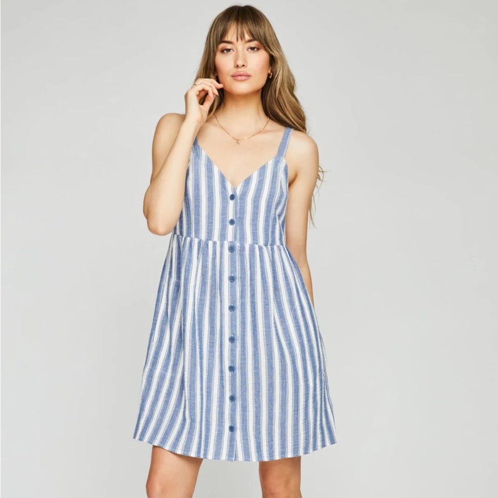 Gentle Fawn Lorelai Mini Dress in Indigo Stripes